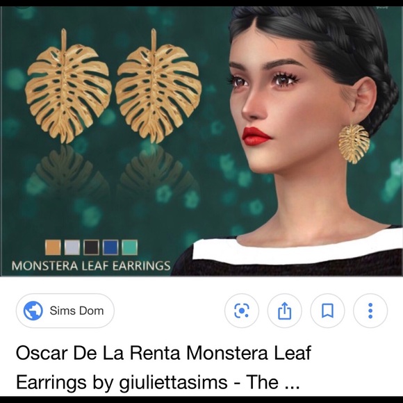 Leaf Piercing Earrings - Picture 7 of 7